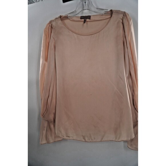 Lafayette 148 Women Shell Flower Silk Blouse NWT Peach Blush Pink Top Size S NWT - Picture 4 of 11